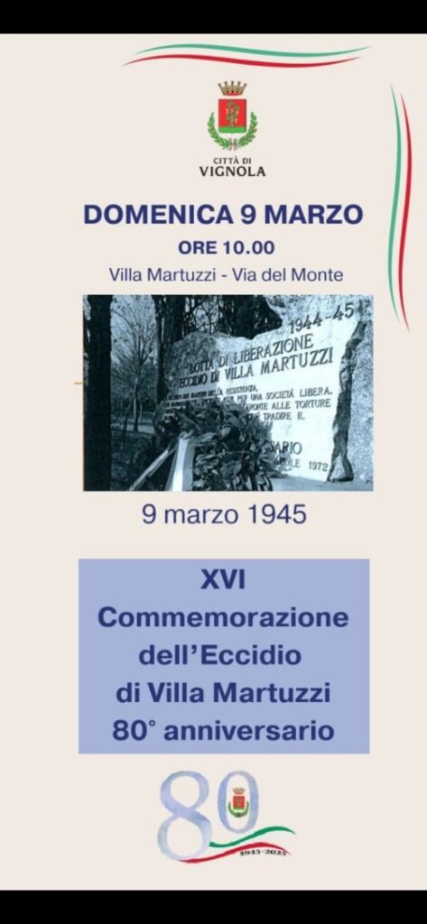 XVI commemorazione Eccidio Villa Martuzzi