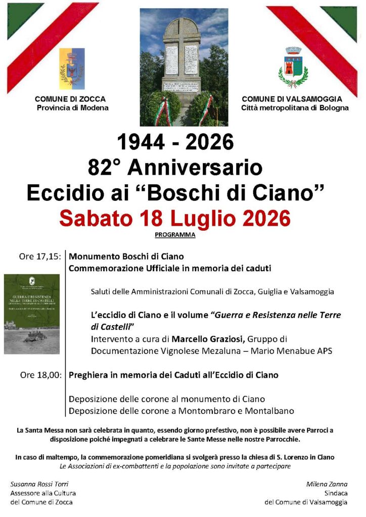 Eccidio di Ciano di Zocca – commemorazione